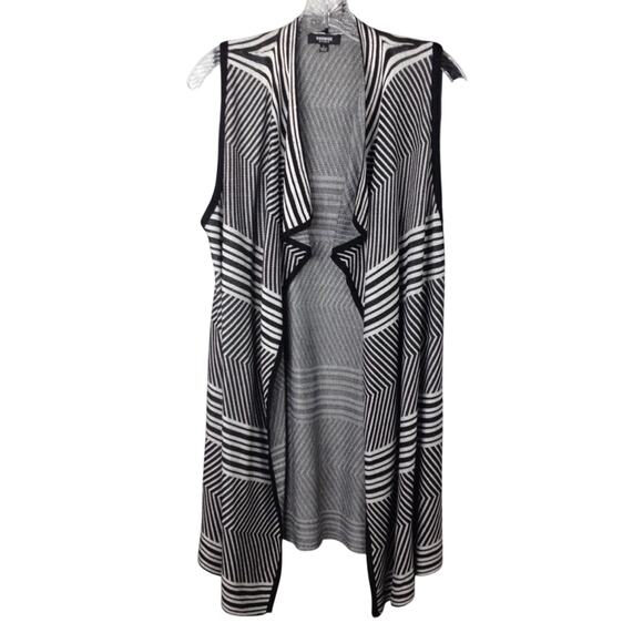 Premise Studio Sleeveless Striped Cardigan Sweater Vest Large - Picture 1 of 8